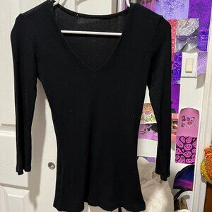 S/M Black bodycon top